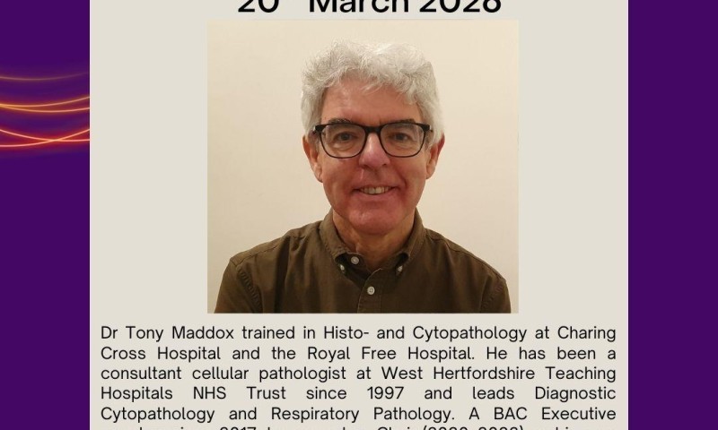 BAC Spring Tutorial 20th March 2026 - Speaker Bio - Dr Anthony Maddox