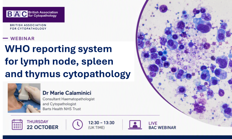 BAC Webinar - WHO reporting system for lymph node, spleen and thymus cytopathology