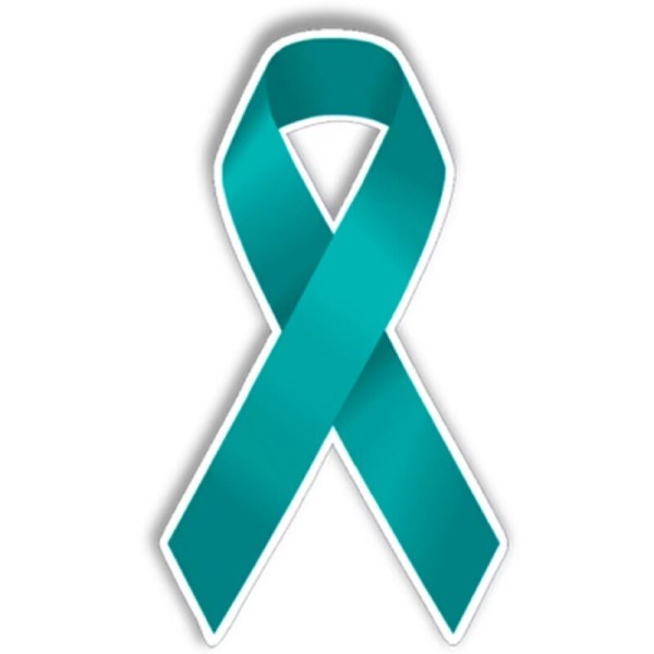 Teal awareness ribbon